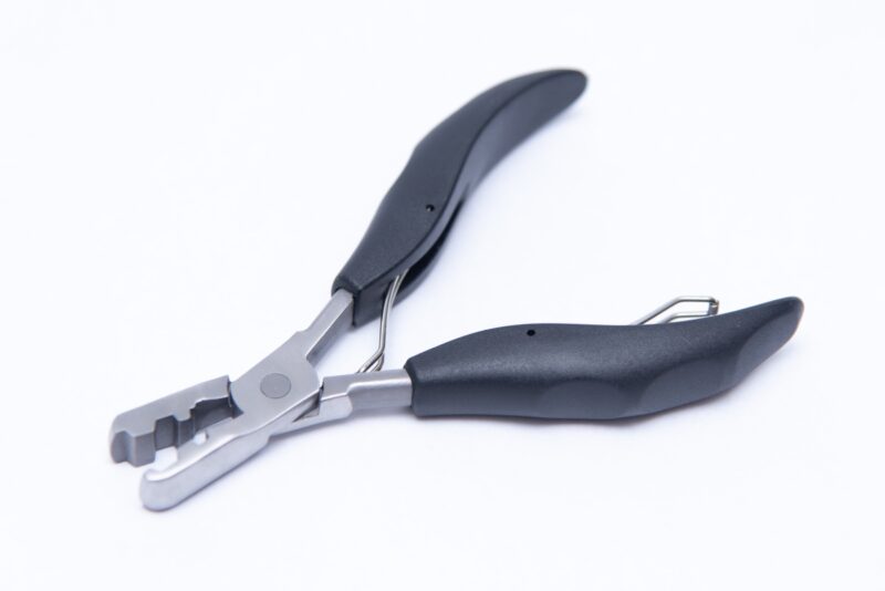 stainless steel flat tip press pliers hair extensions tool