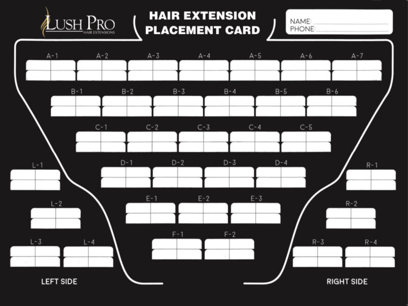hair extensions placement board