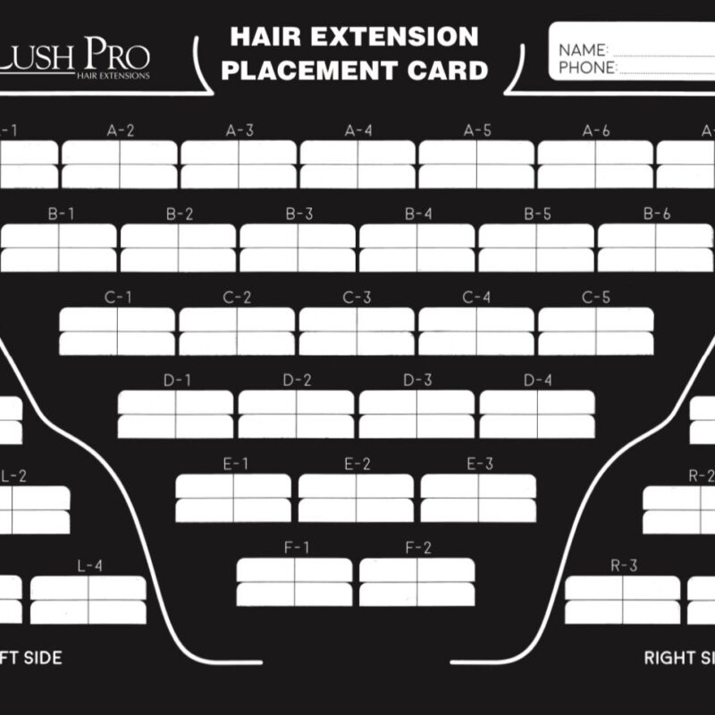hair extensions placement board