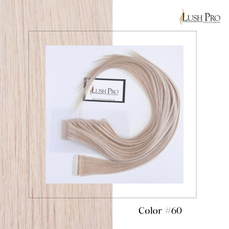 Lush Pro Tape In human remy hair extensions color #R60