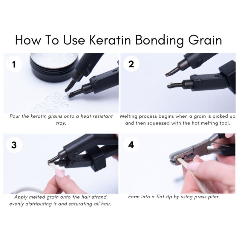 How to use keratin bonding grain keratip for hair extensions
