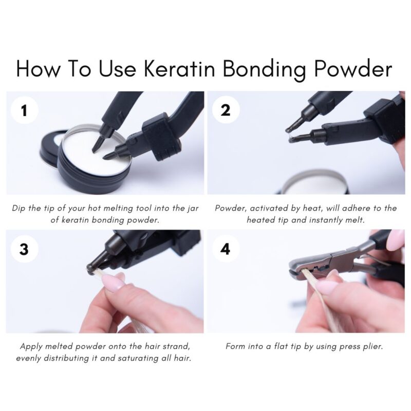 How to use keratin bonding powder keratip for hair extensions