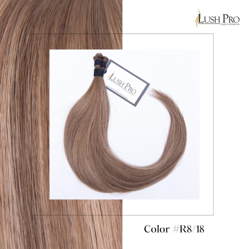 Lush Pro genius micro weft hair extensions color #R8-18