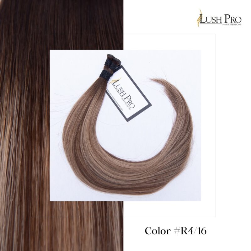 Lush Pro genius micro weft hair extensions color #R4-16