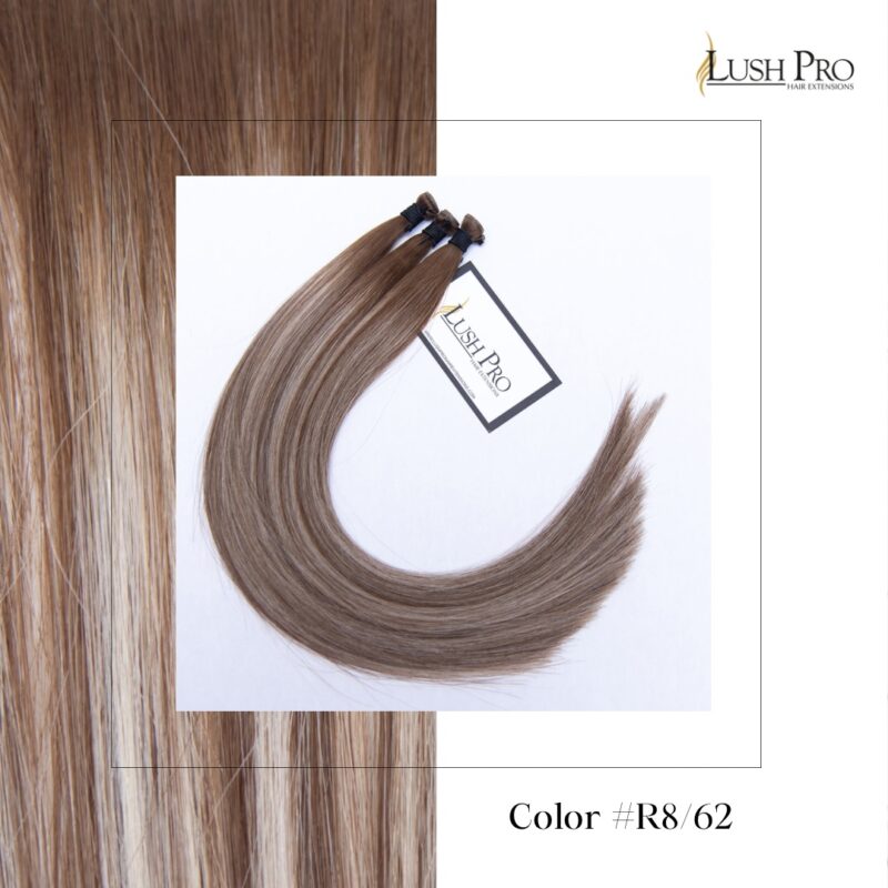 Lush Pro genius micro weft hair extensions color #R8-62